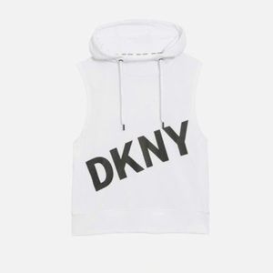 Sleeveless Cropped Logo Hoodie DKNY Sport